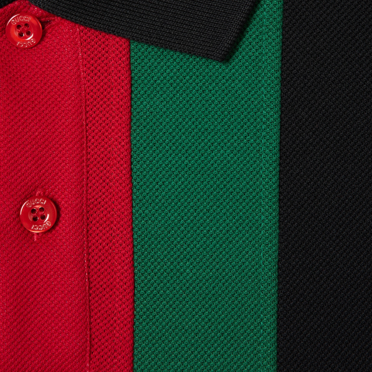 Cotton polo shirt with Web in black GUCCI MX