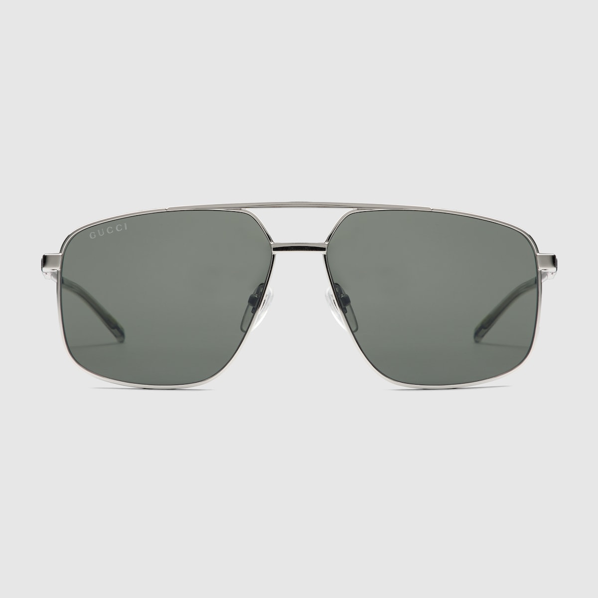 GUCCI Navigator Frame Sunglasses Silver