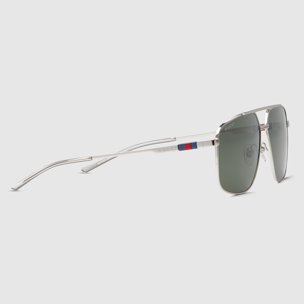 GUCCI Navigator Frame Sunglasses Silver