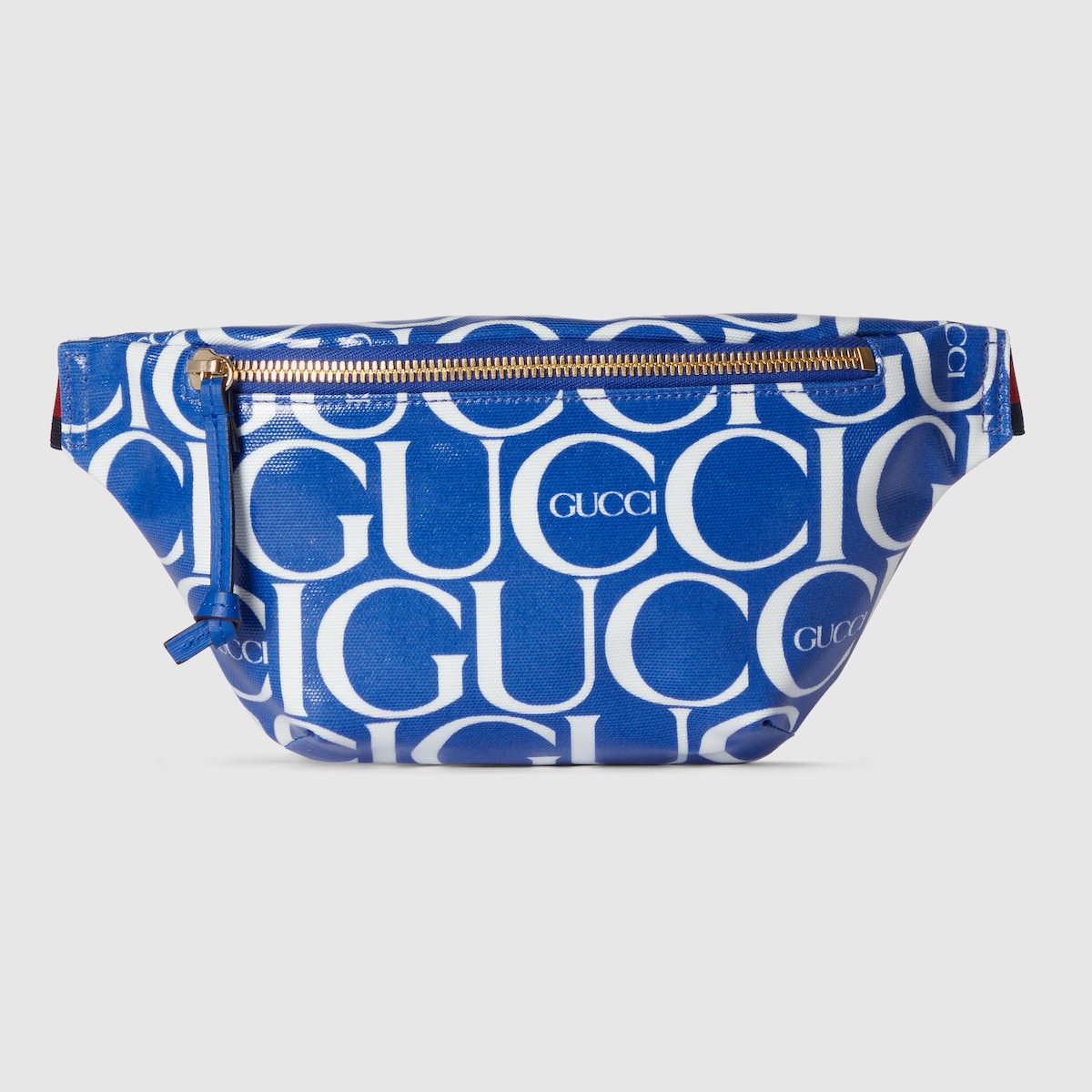 Children's Gucci print belt bag in blue coated canvas | GUCCI® US