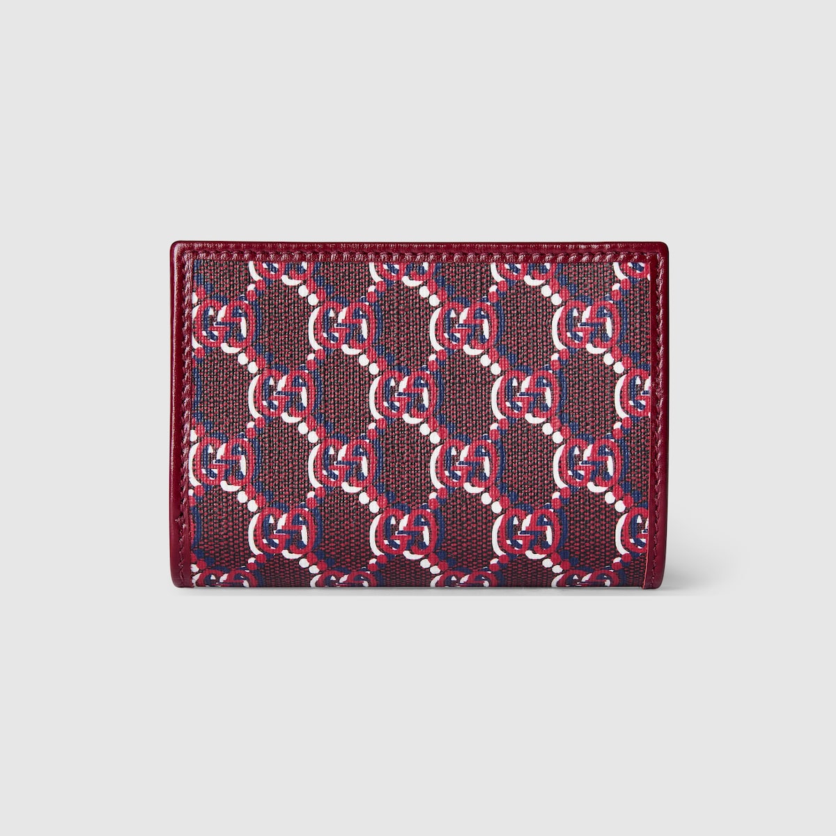 Medium wallet with GG Shadow in Rosso Ancora red canvas | GUCCI® GR