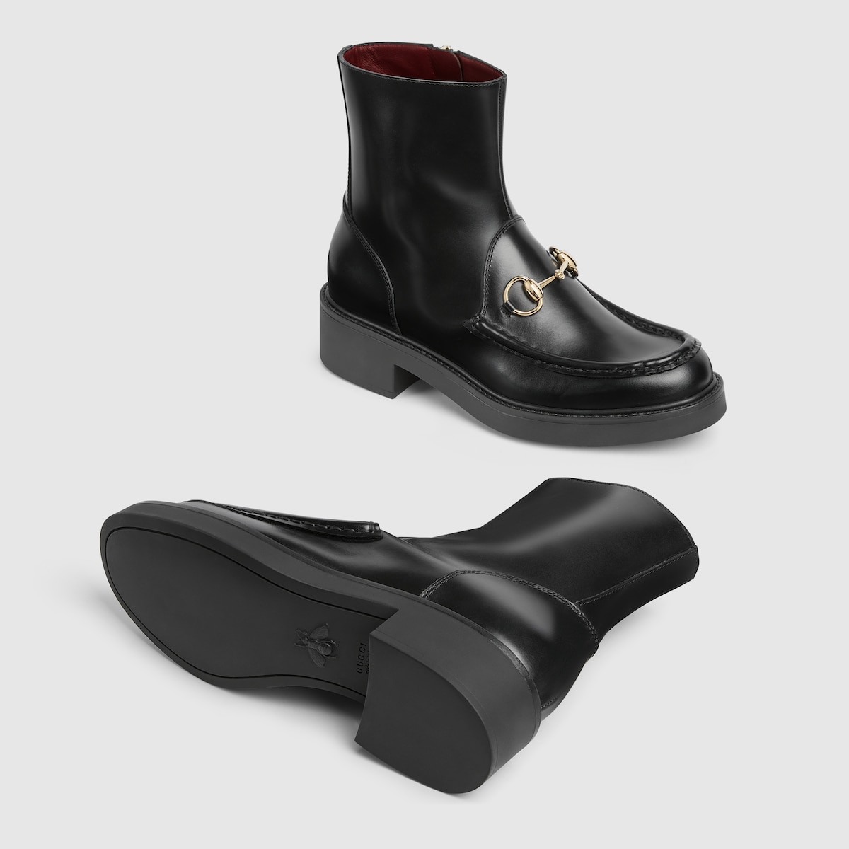 Women s Horsebit boot in black leather GUCCI Canada