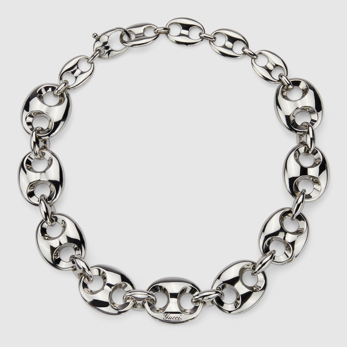 Gucci Marina Chain necklace in palladium metal | GUCCI® NZ