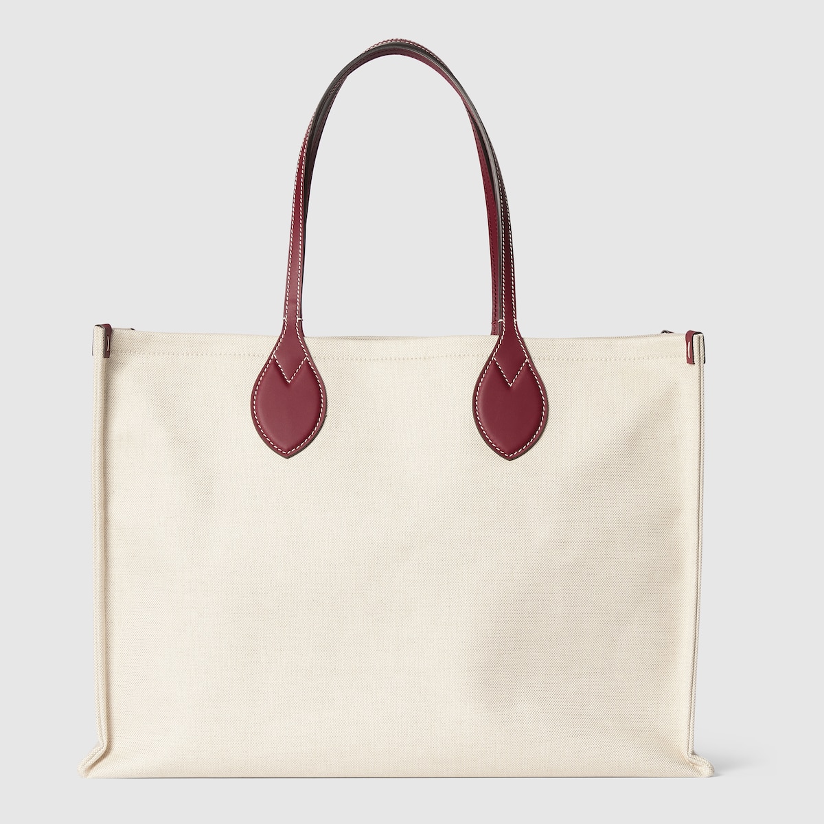 GUCCI ブラック トートバッグ ロゴパターン GUCCI プリント ラージ トートバッグ ・ベージュ キャンバス