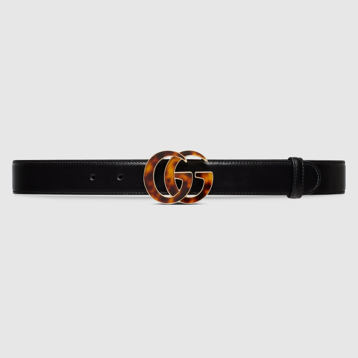 Gucci Black Leather GG Marmont Belt 70