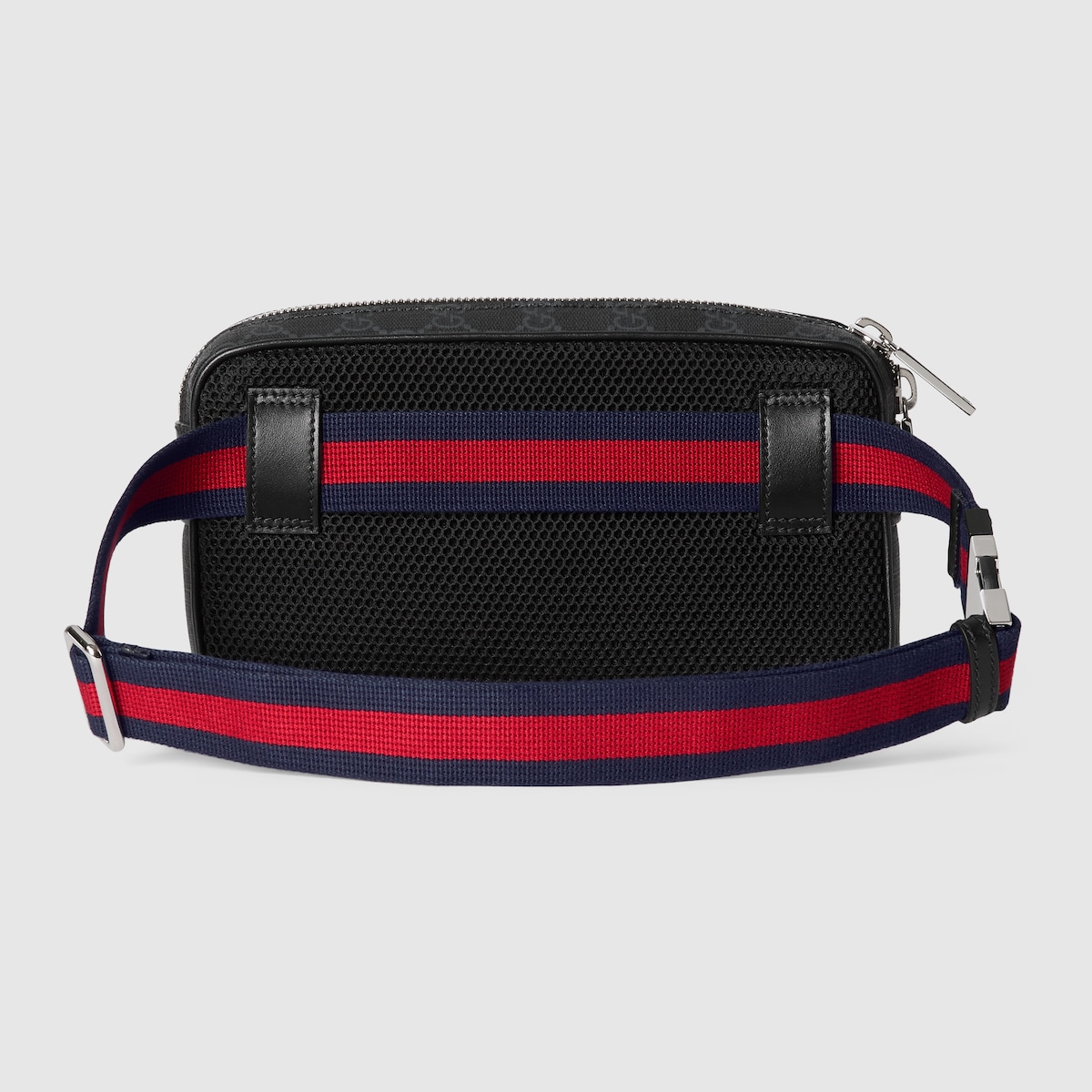 GG belt bag with zip pocket in black GG Supreme GUCCI AE