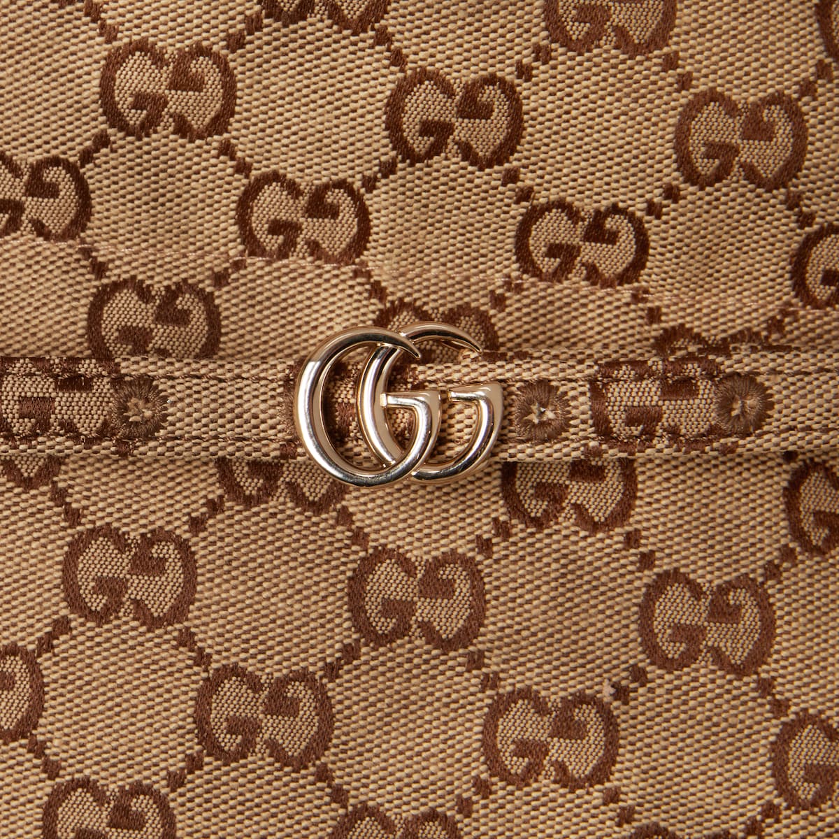 GG canvas bomber jacket in camel and ebony - thumbnail 3