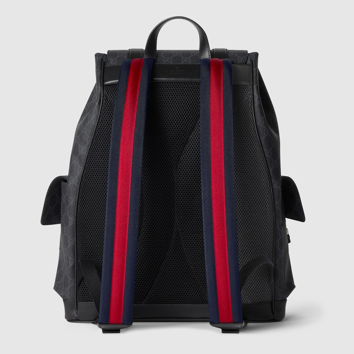 GUCCI GGキャンバス バックパック GG ブラック〕ラージ バックパック ・ブラック GGスプリーム