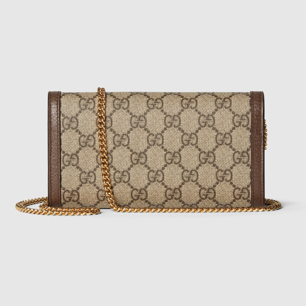 Ophidia wallet on chain in beige and ebony Supreme | GUCCI® SI