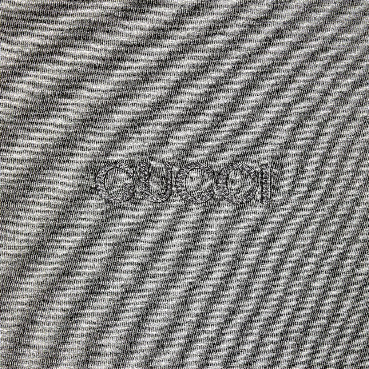 Viscose jersey sweatshirt with embroidery in grey | GUCCI® US