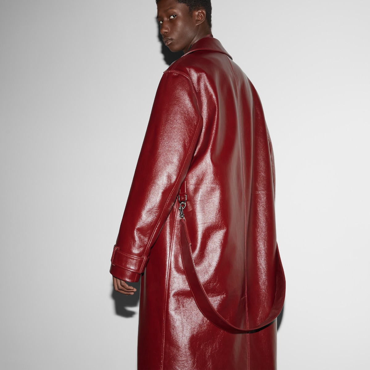 Gucci red leather jacket on sale