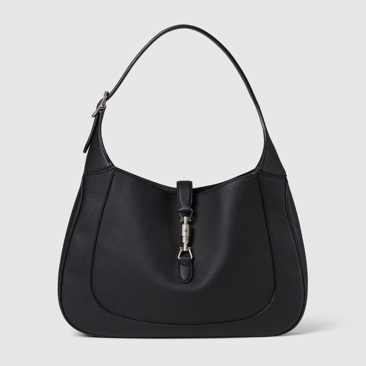 GUCCI ジャッキー ハンドバッグ ブラウン シルバー パイソン