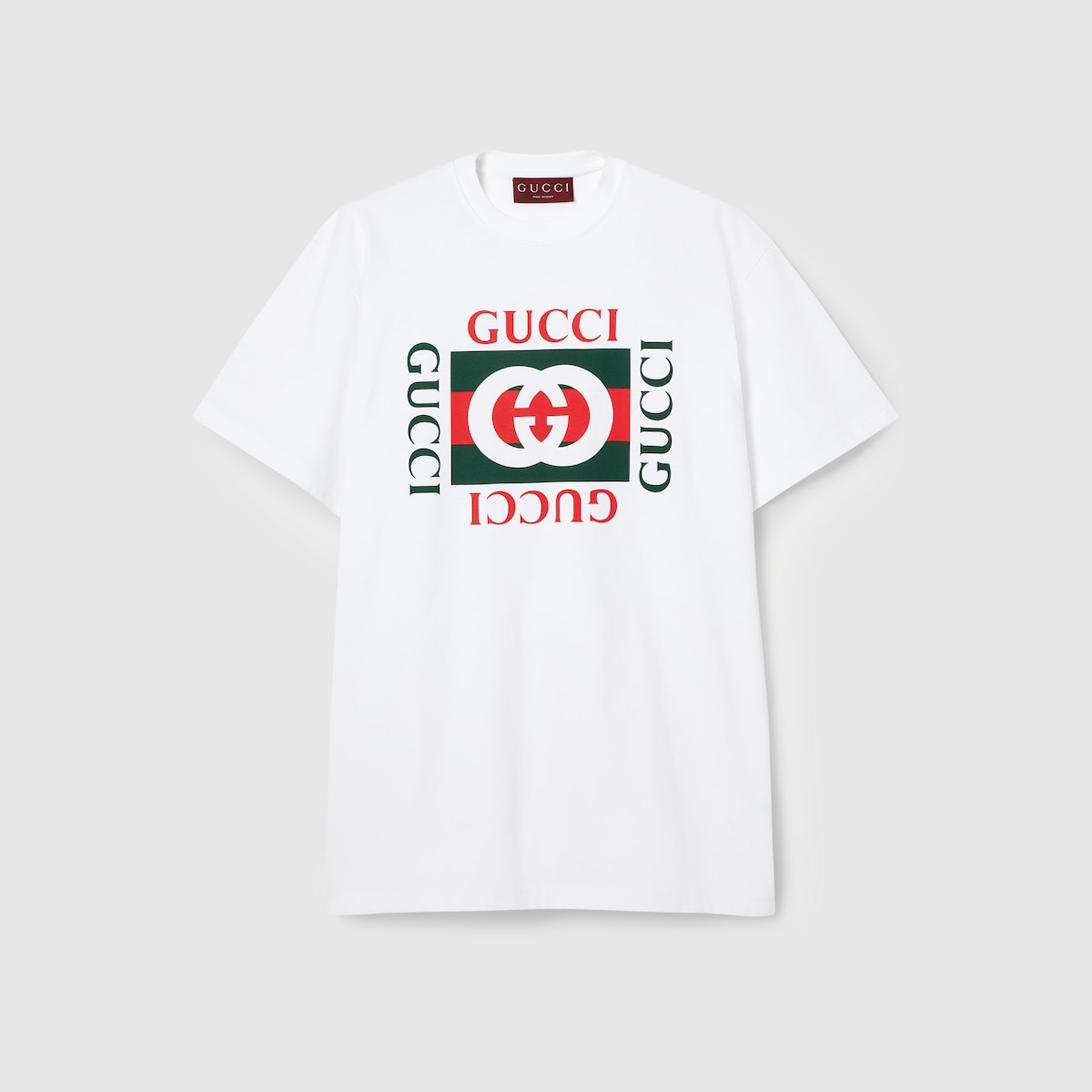 ◆GUCCI◆ PRINTED COTTON JERSEY T-SHIRT Tシャツ Printed cotton jersey T-shirt in navy | GUCCI® US
