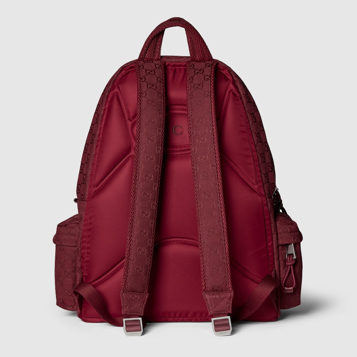 Large backpack with Gucci logo in Rosso Ancora red GG canvas GUCCI US