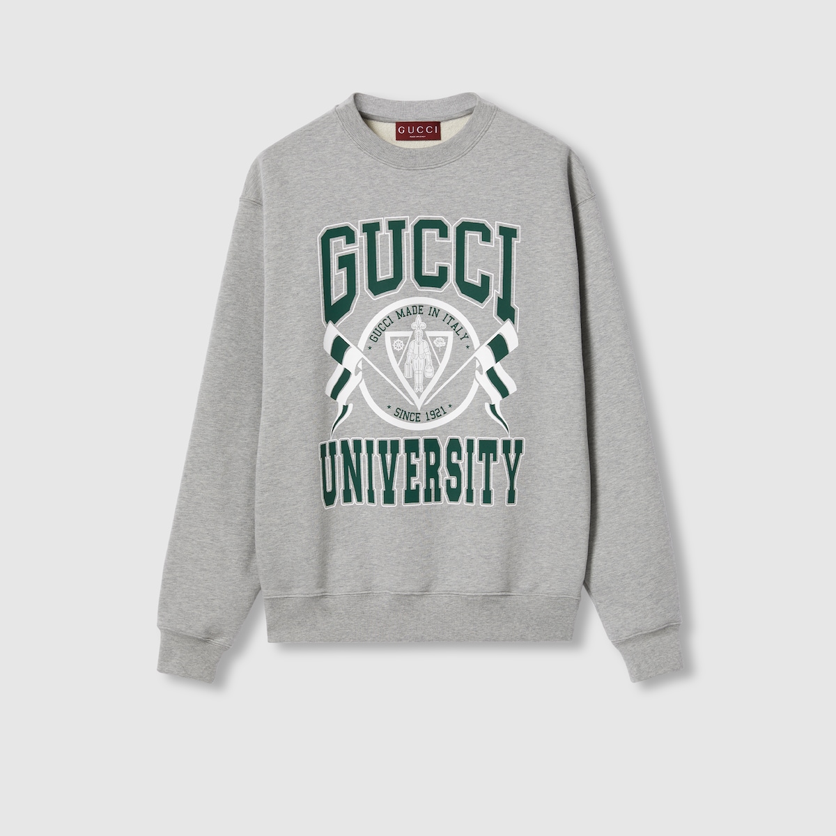 Cotton jersey printed sweatshirt in grey GUCCI PL