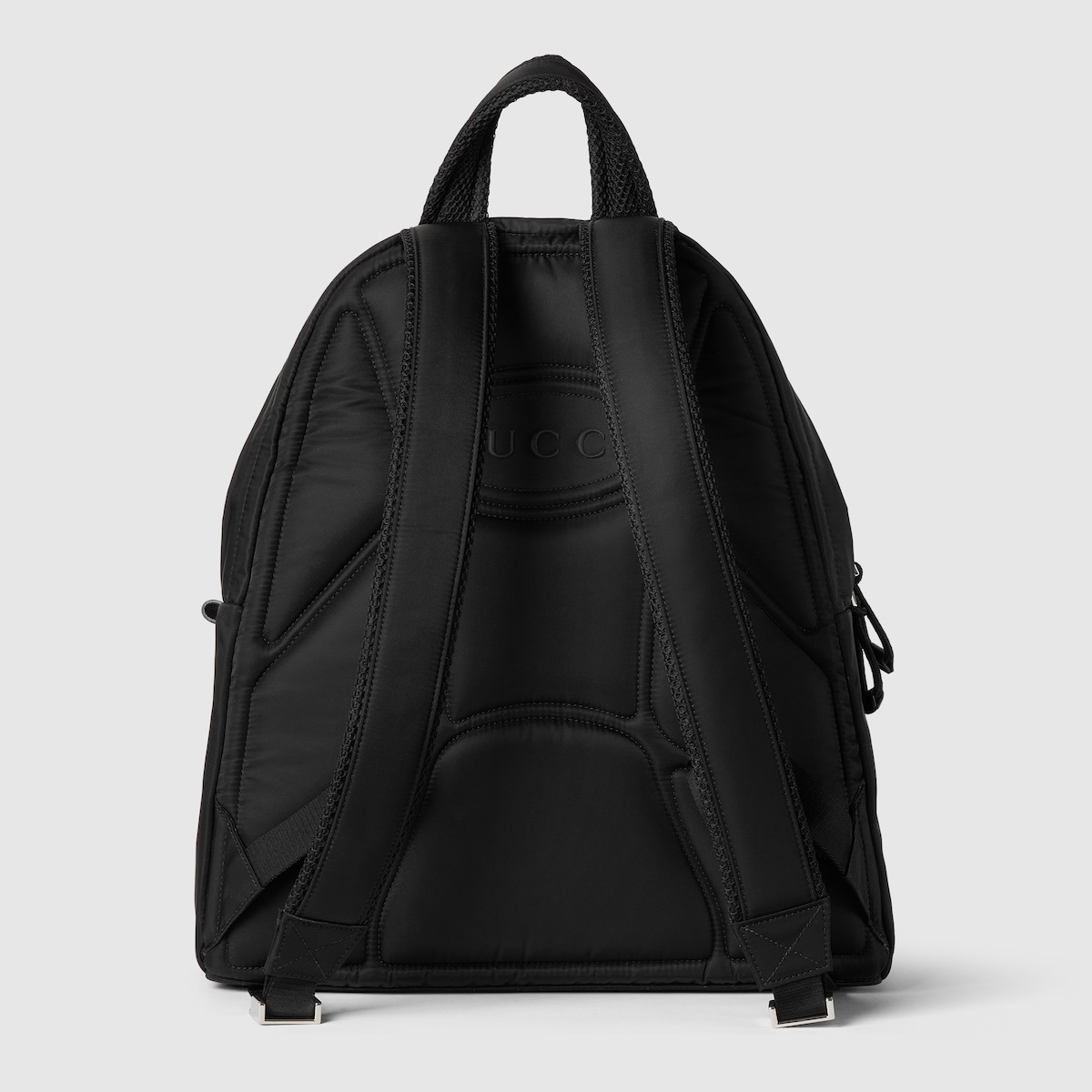 Medium backpack with Gucci logo in black nylon GUCCI Canada