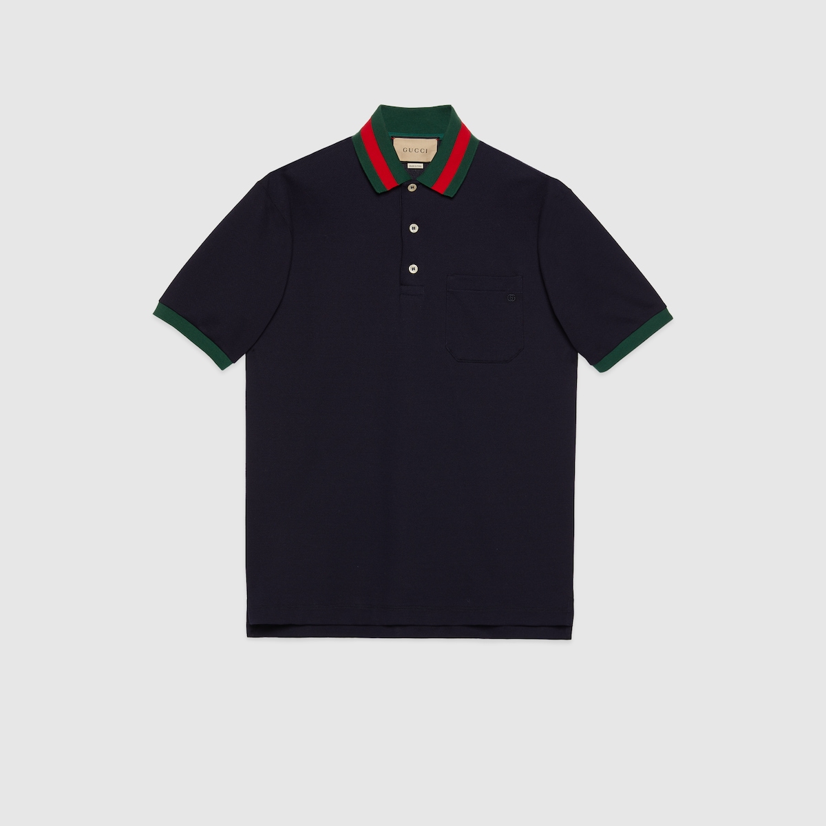 Gucci Cotton Piquet Polo T-Shirt With Embroidery 'Off white