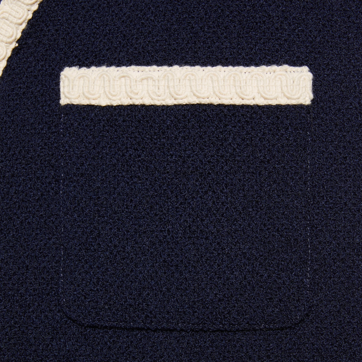 【GUCCI】ツイードミニドレス Retro tweed mini dress with Interlocking G in dark blue