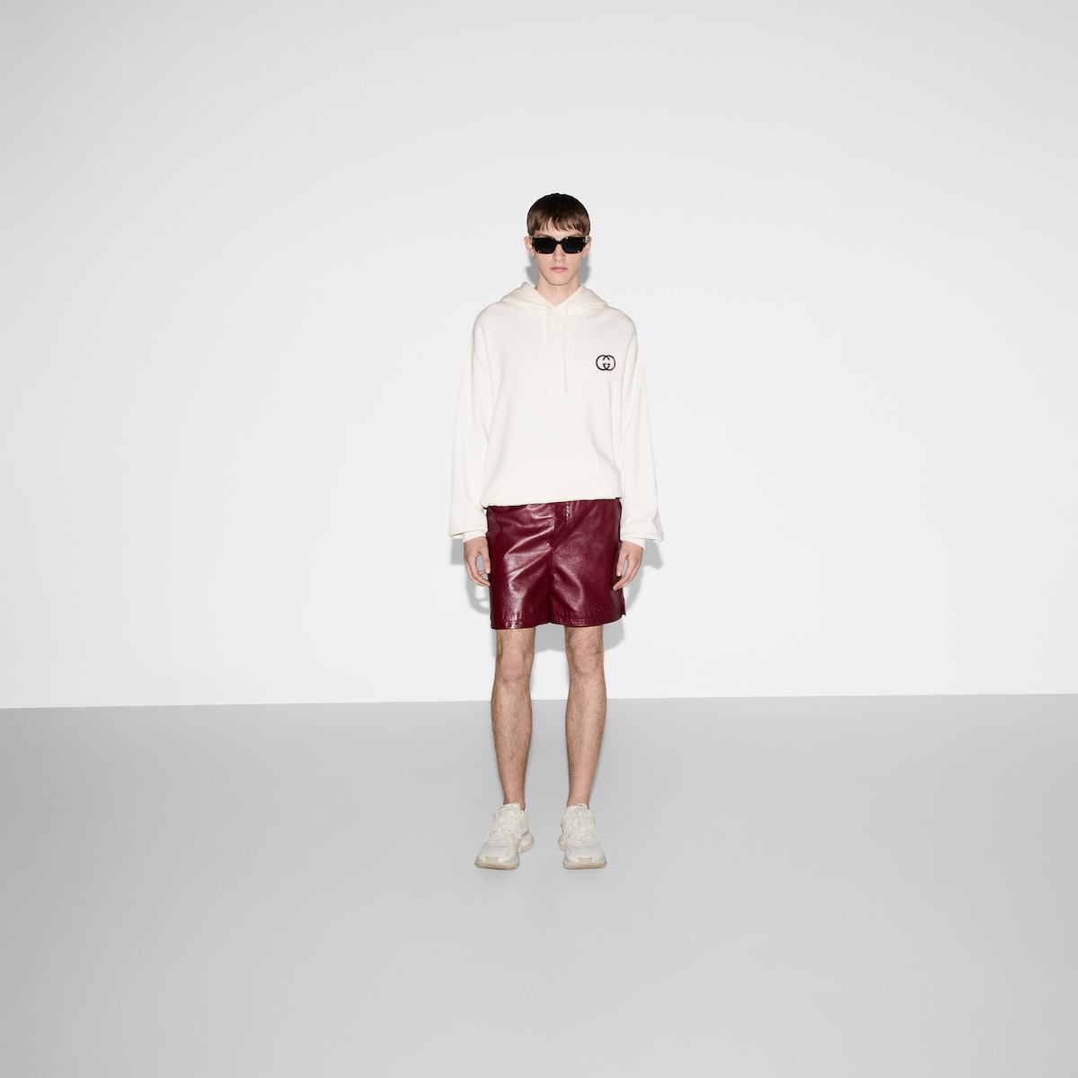 Cotton jersey hooded sweatshirt