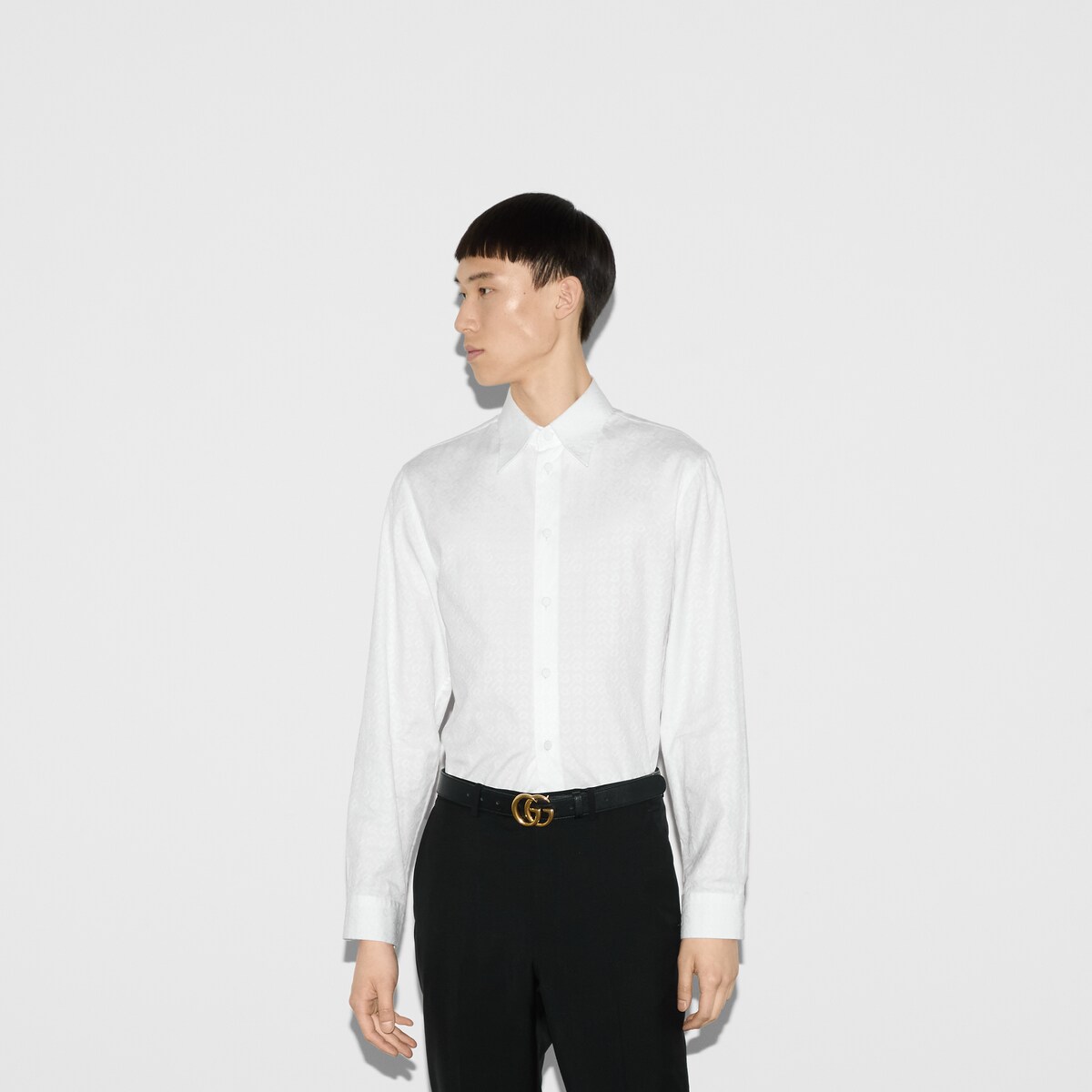 Chemise en coton jacquard a detail Mors en blanc GUCCI Canada