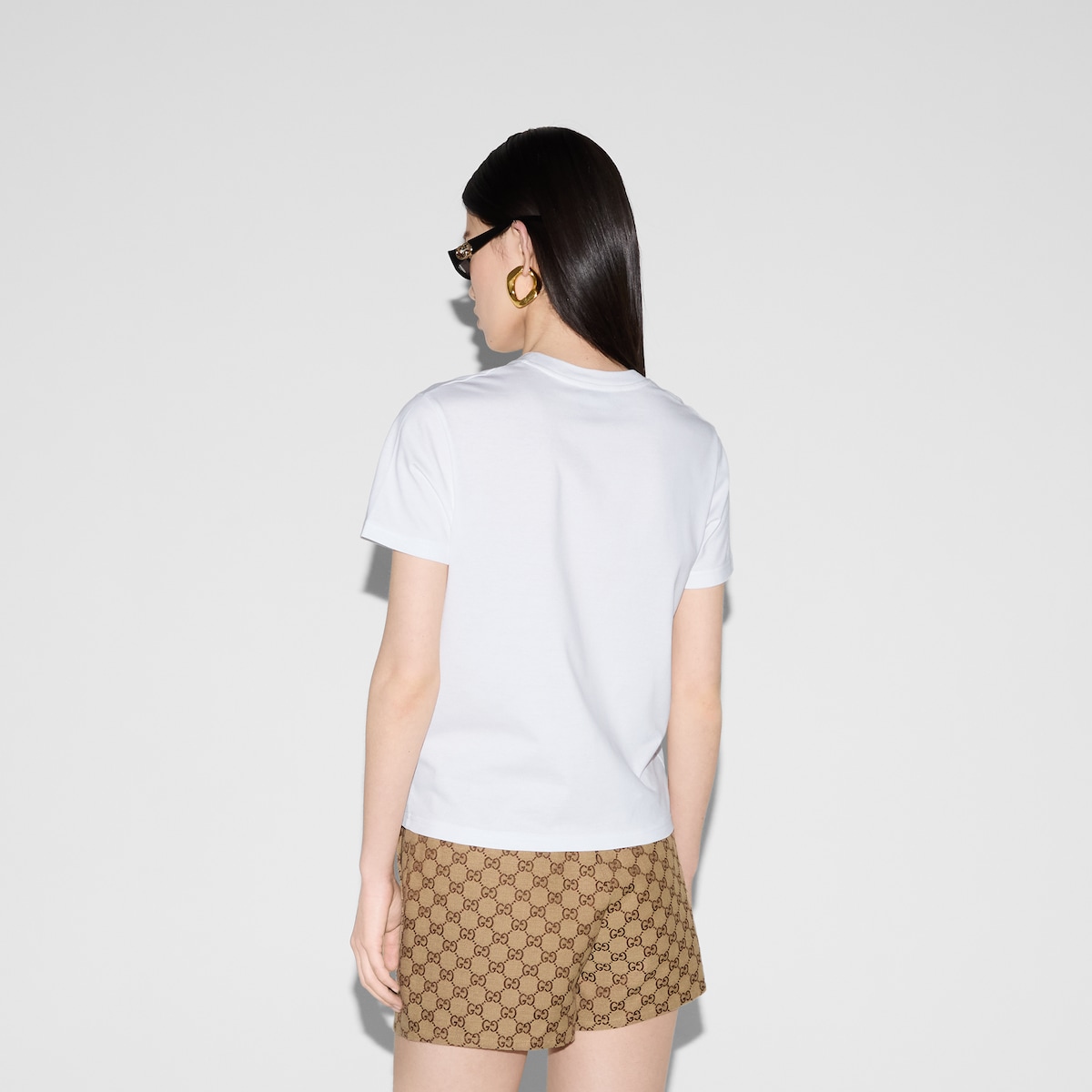 コットンジャージー プリント Tシャツ ・ホワイト | GUCCI公式