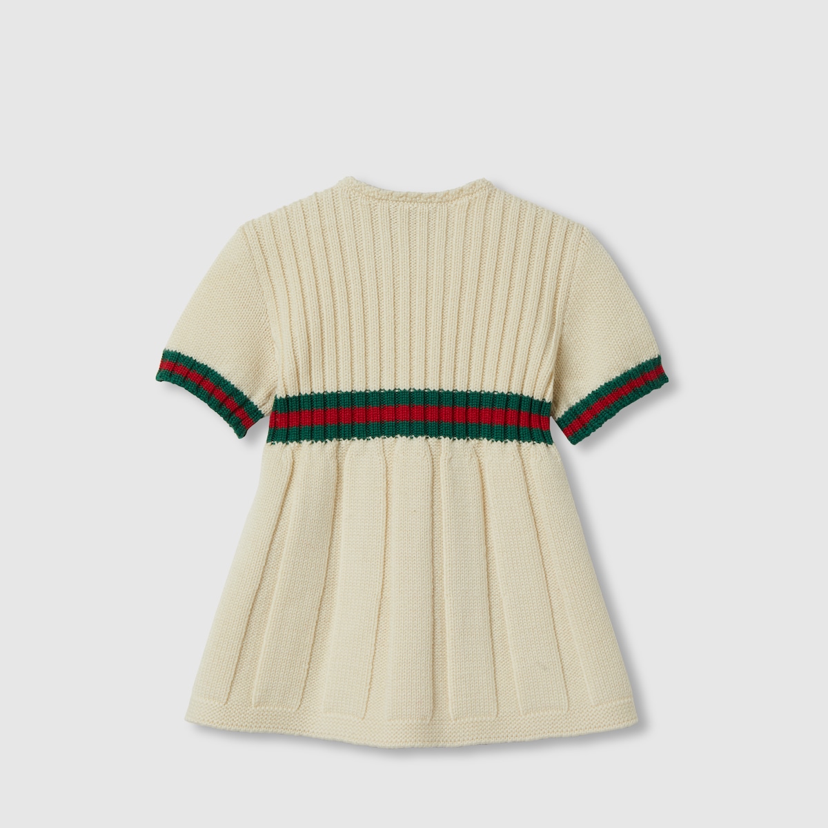 Abito neonato in lana con dettaglio Web in bianco GUCCI Italia
