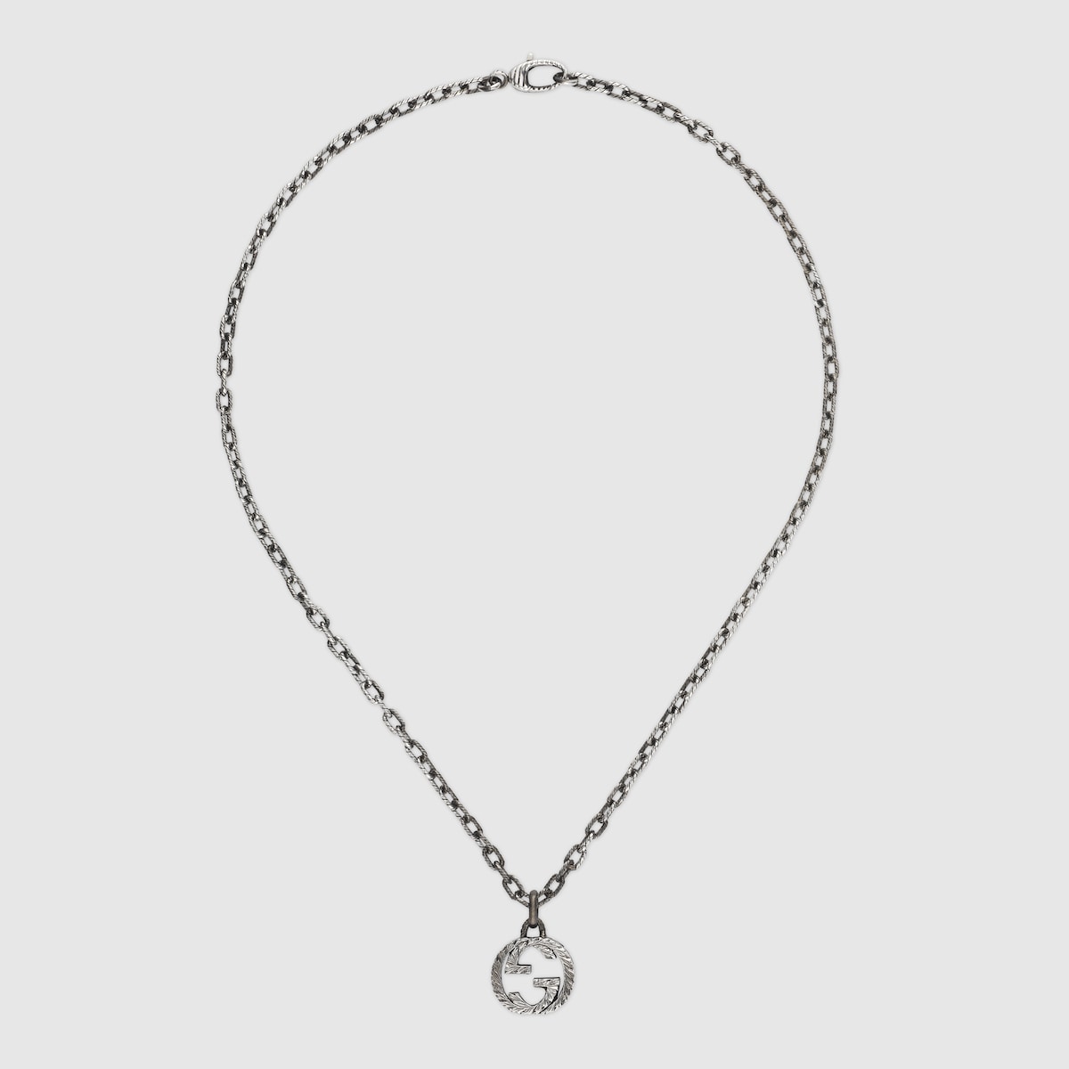 [GUCCI] J Trademark 52 ネックレス Gucci Interlocking pendant necklace in 925 sterling silver