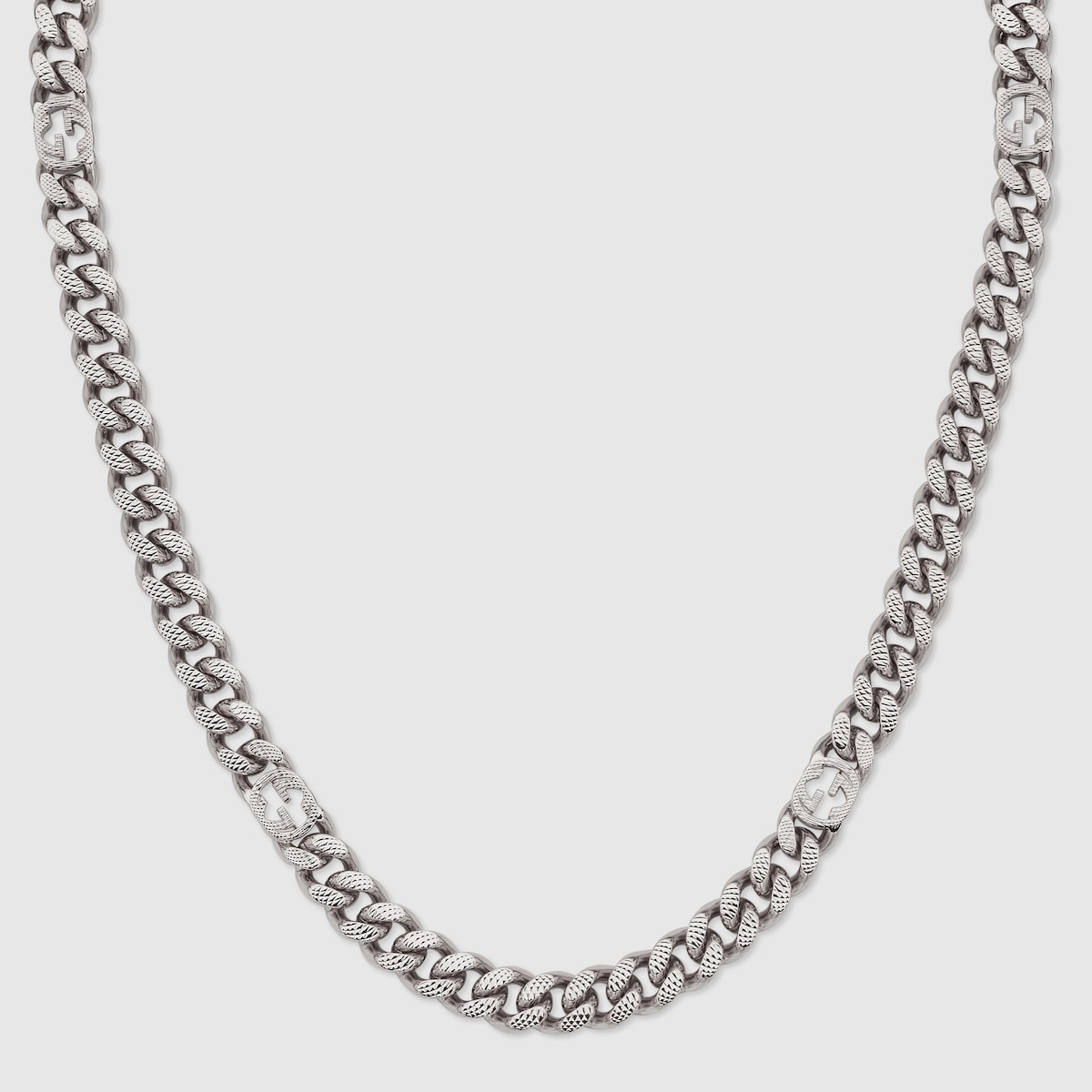 GUCCI 専用 Gucci Interlocking necklace in palladium metal | GUCCI® US