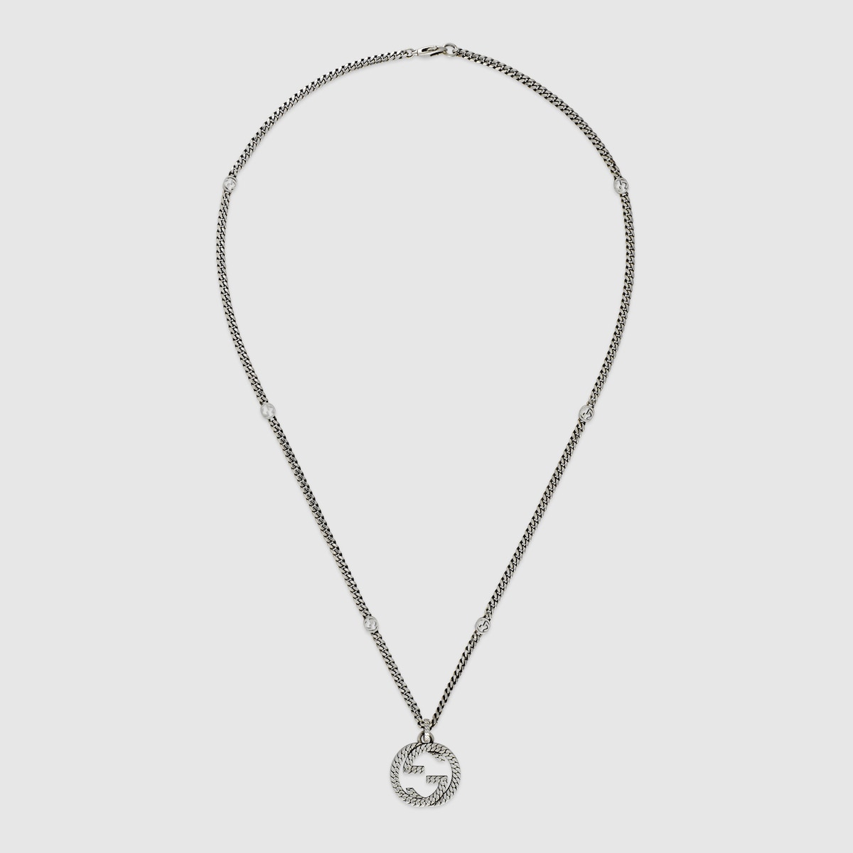 Gucci Interlocking necklace in 925 sterling silver | GUCCI® US Gucci Interlocking necklace in 925 sterling silver | GUCCI® US
