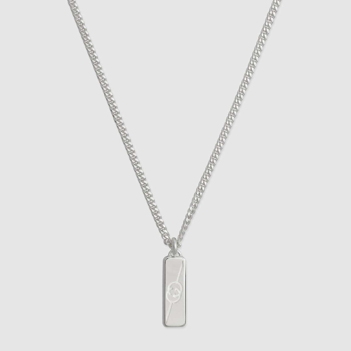 Diagonal Interlocking G necklace in 925 sterling silver
