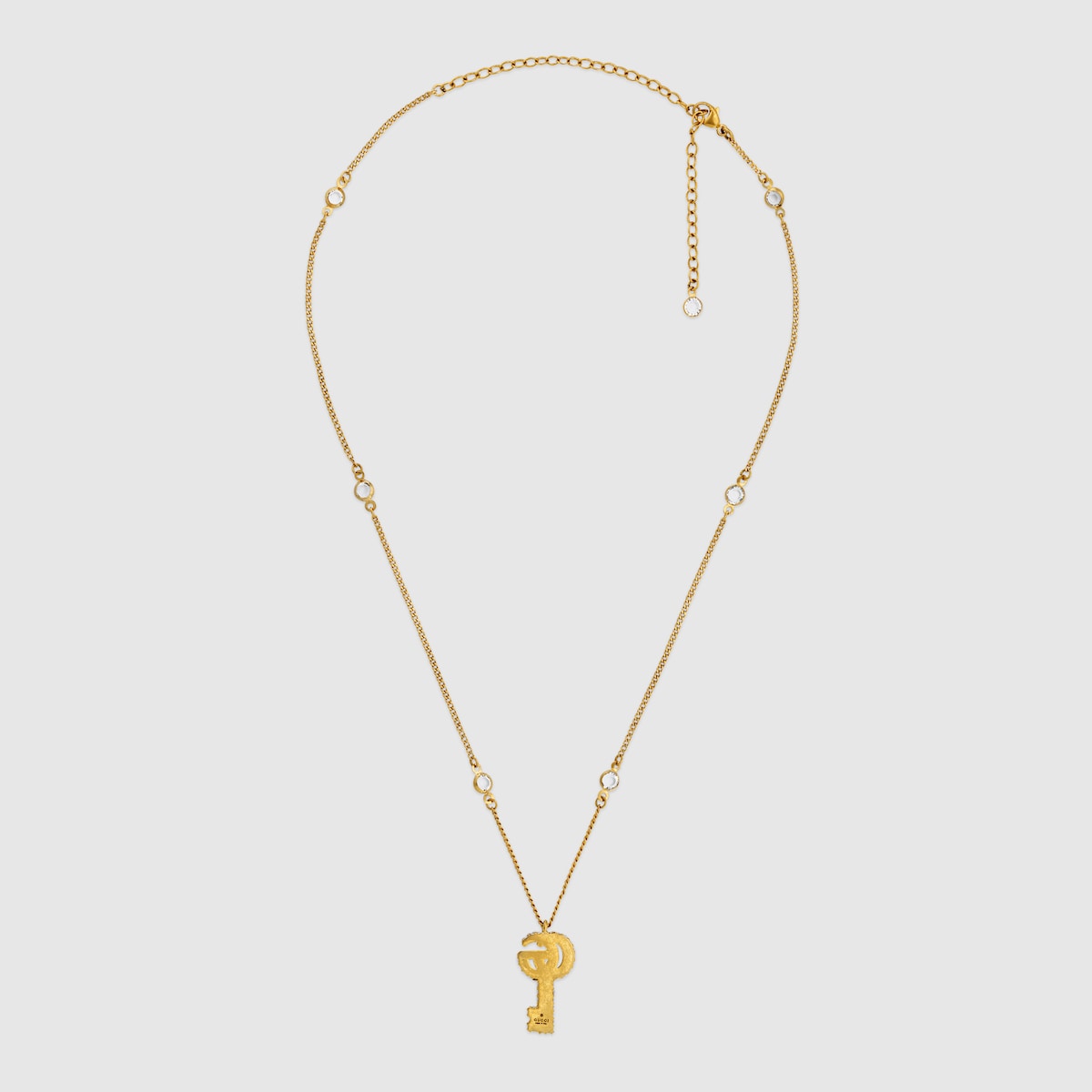 累積売上総額第１位【GUCCI★グッチ】LAYERED NECKLACE Double G key necklace with crystals in gold finish | GUCCI® US