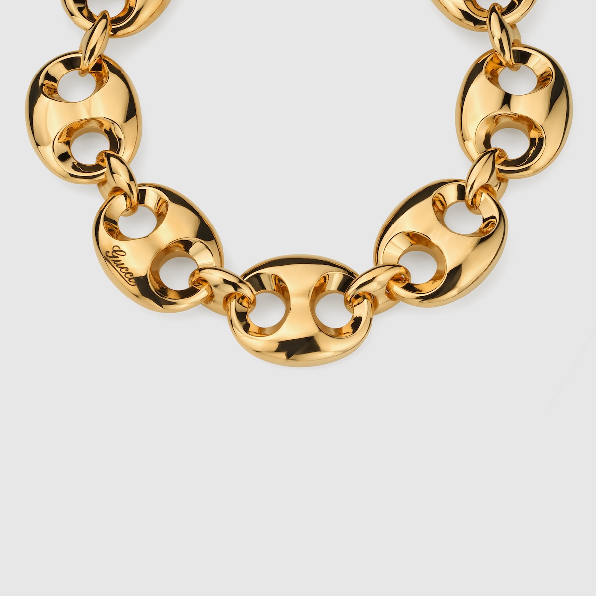 Marina chain necklace in gold-toned metal | GUCCI® SI