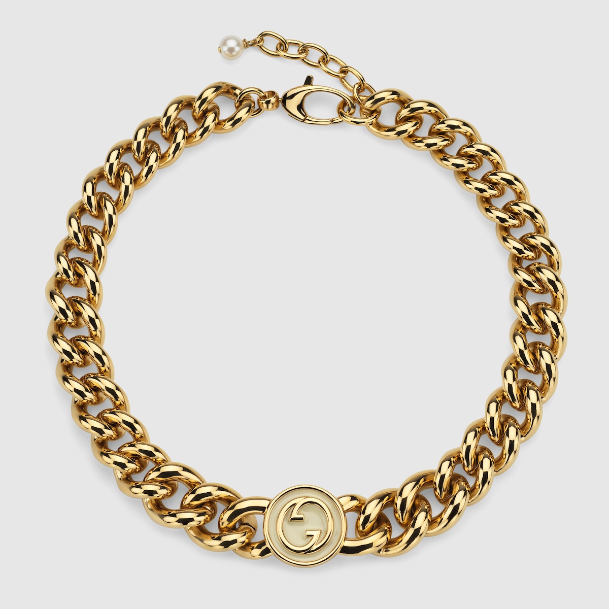 Gucci Blondie chain necklace in yellow gold toned metal GUCCI US