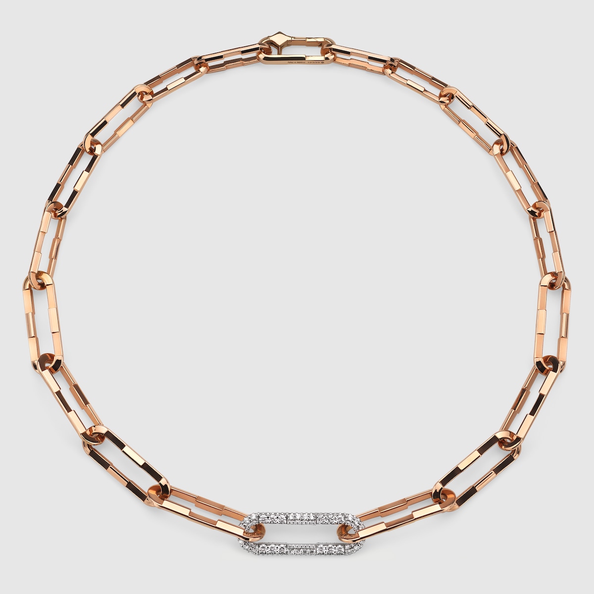 DIFFERENT NECKLACE PREMIUM　53cm ジョージ Square Cubic Zirconia Bezel-set Tennis Necklace For Women