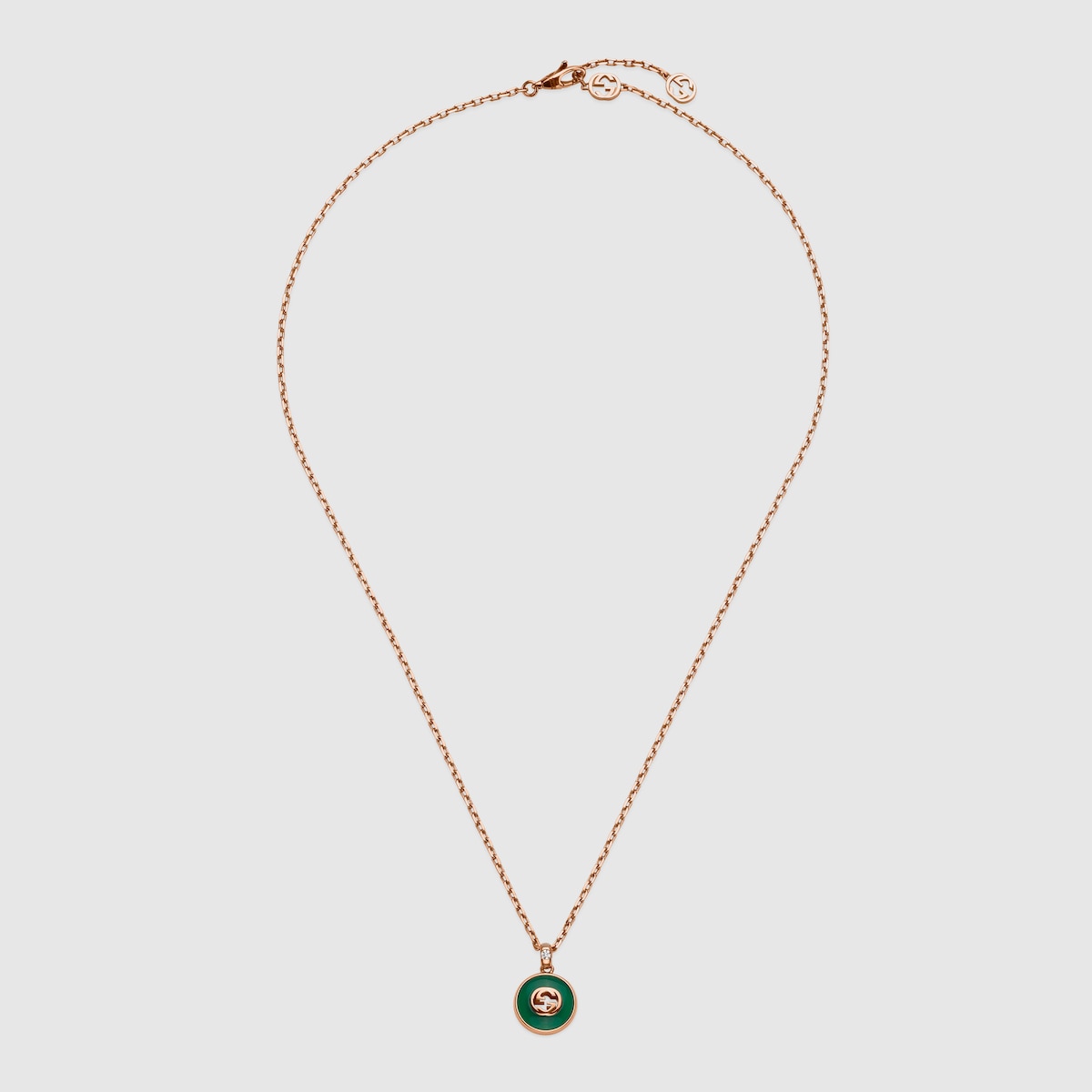 GUCCI 18kゴールドロゴチェーンネックレス グッチ インターロッキング〕18K チェーン ネックレス ・18K イエロー