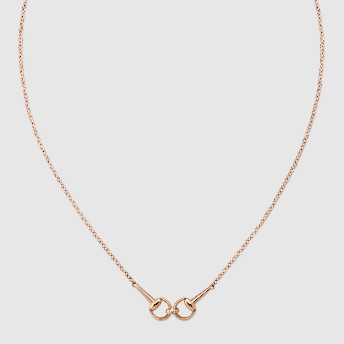グッチ ホースビット〕18K ダイヤモンド チェーン ネックレス