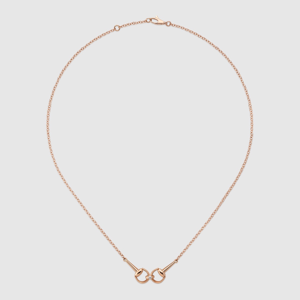 グッチ ホースビット〕18K ダイヤモンド チェーン ネックレス