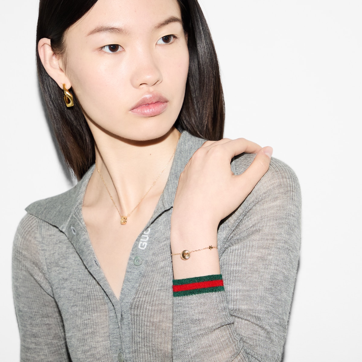 トレンド♪【GUCCI】〔アイコン〕GG 18K ブレスレット GUCCI グッチ アイコン イエローゴールド ブレスレット GG