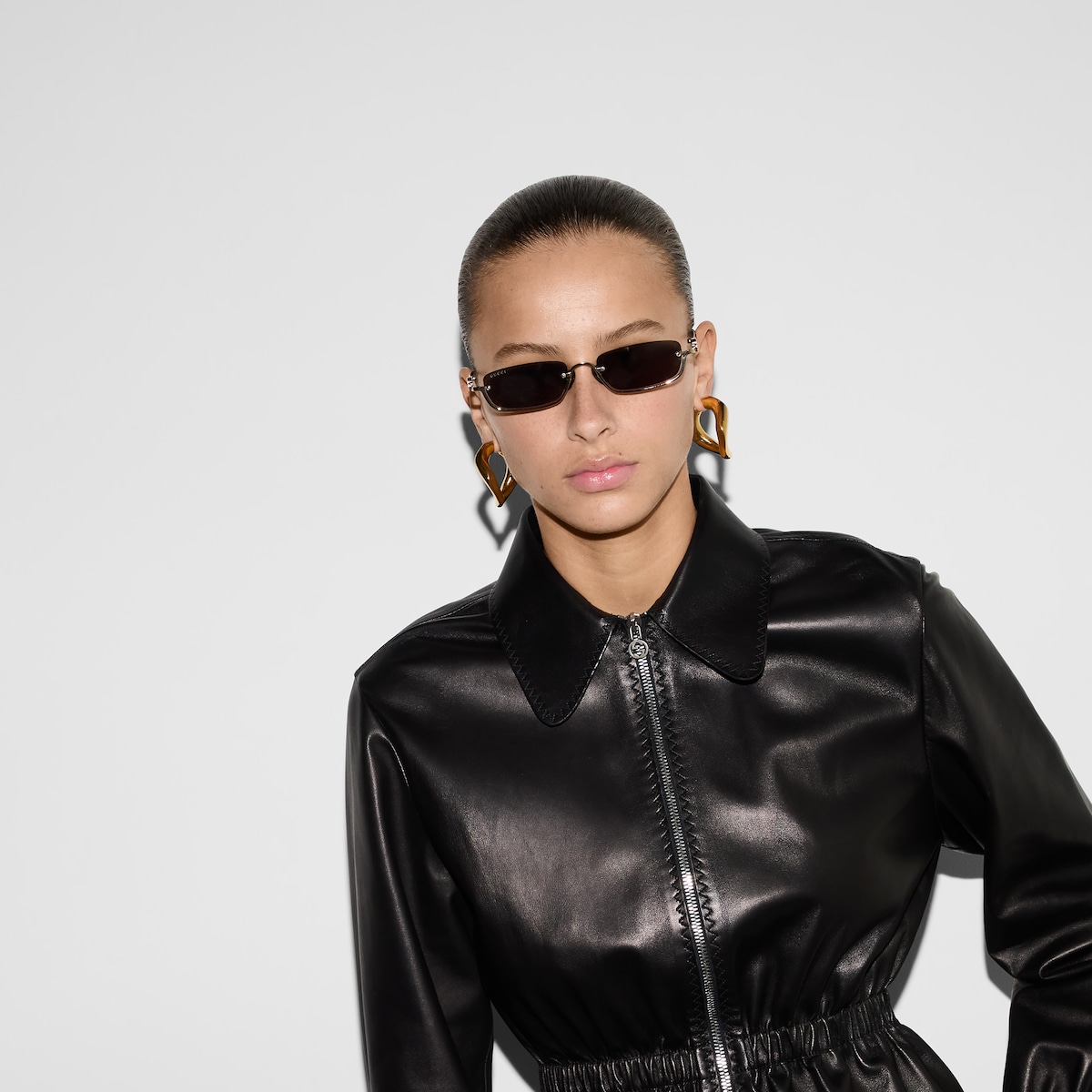 Rectangular-frame sunglasses