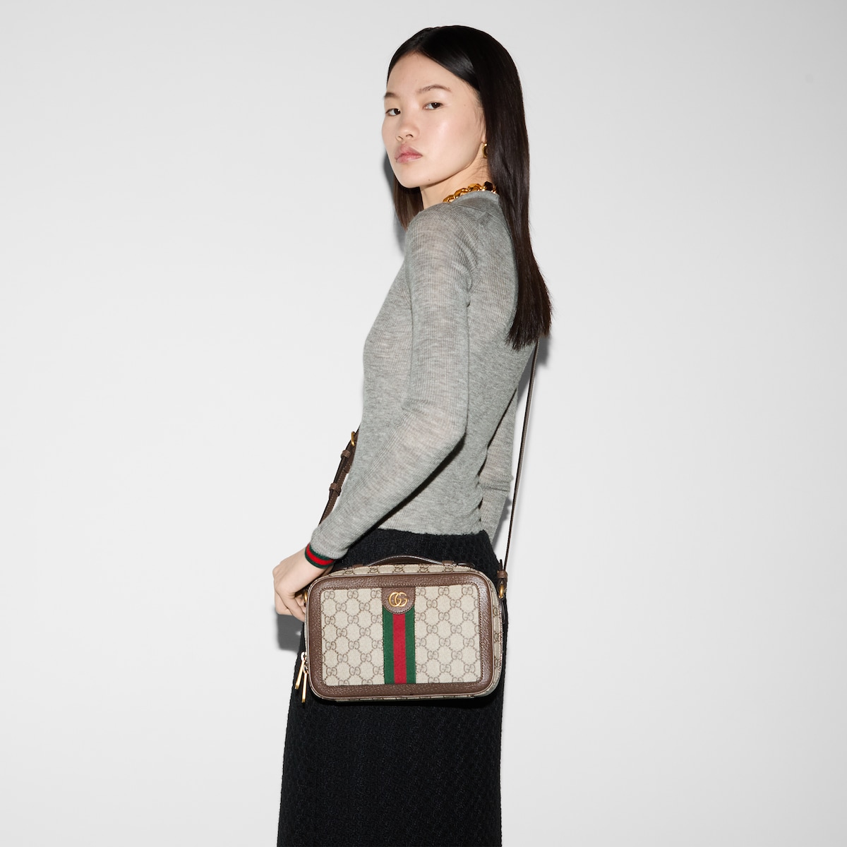 Gucci - Gucci Horsebit Chain small shoulder bag Beige - The