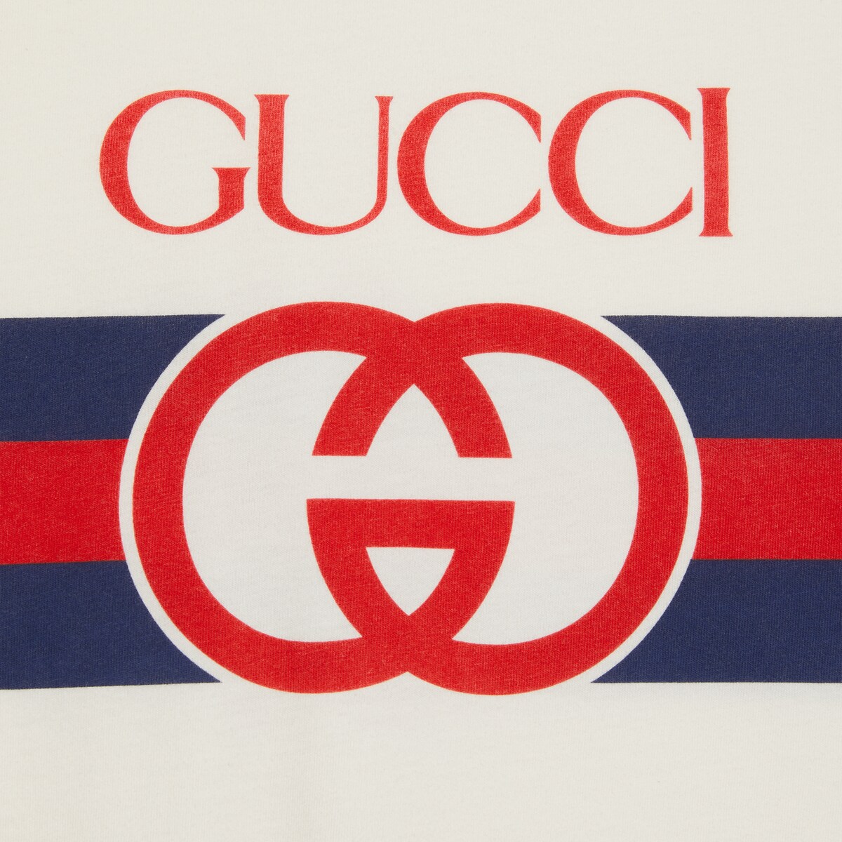 Interlocking G cotton T shirt in white GUCCI AE