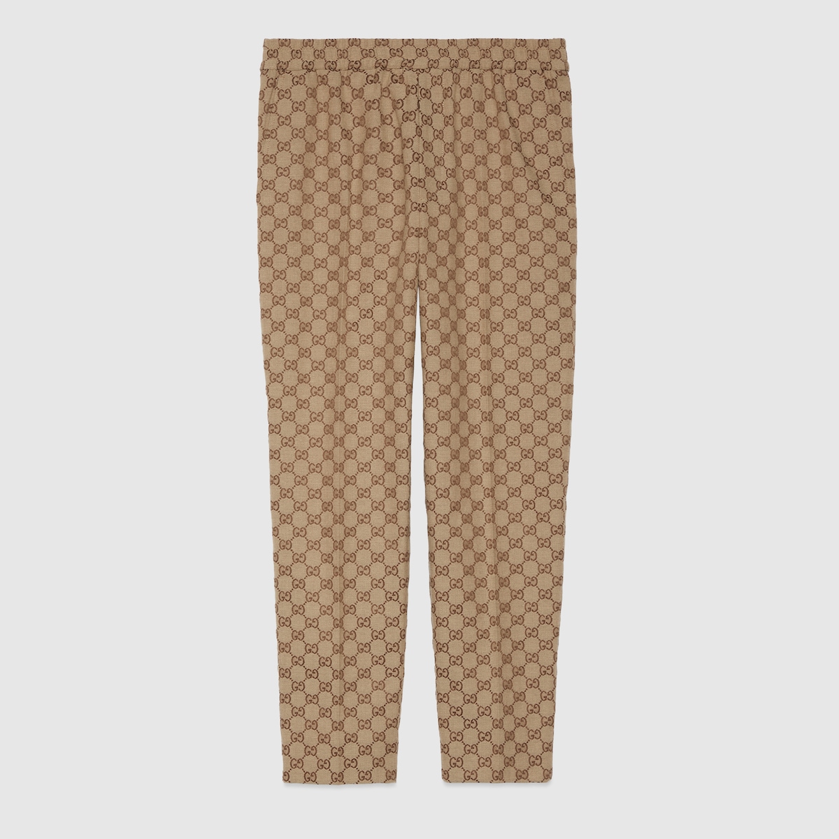 GG canvas jogging pant in camel and ebony GUCCI Canada