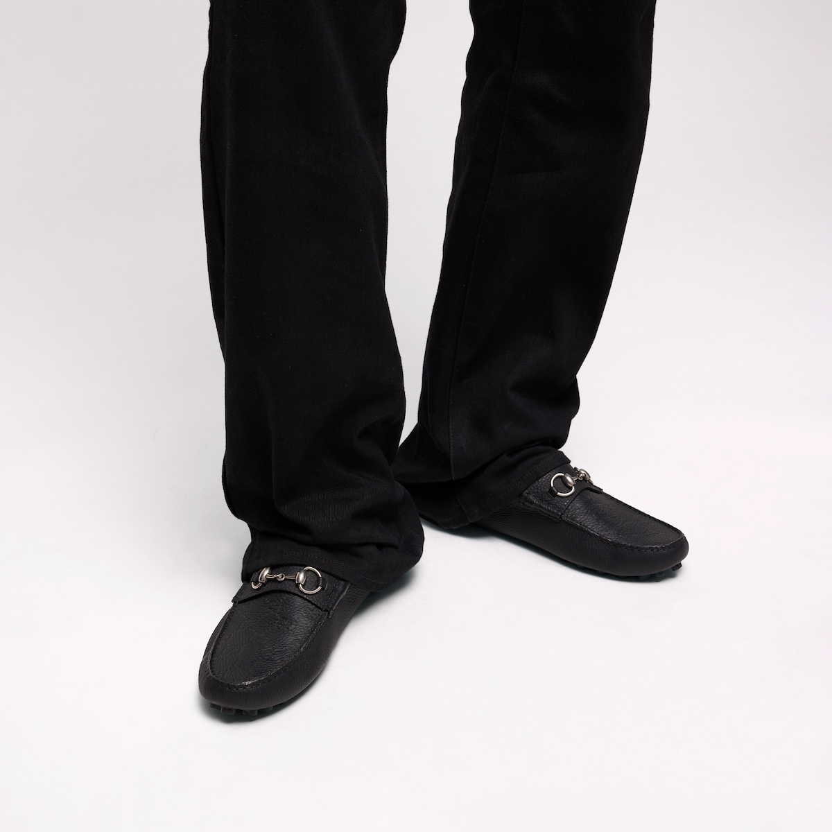 Men's driver with Horsebit in black GG leather