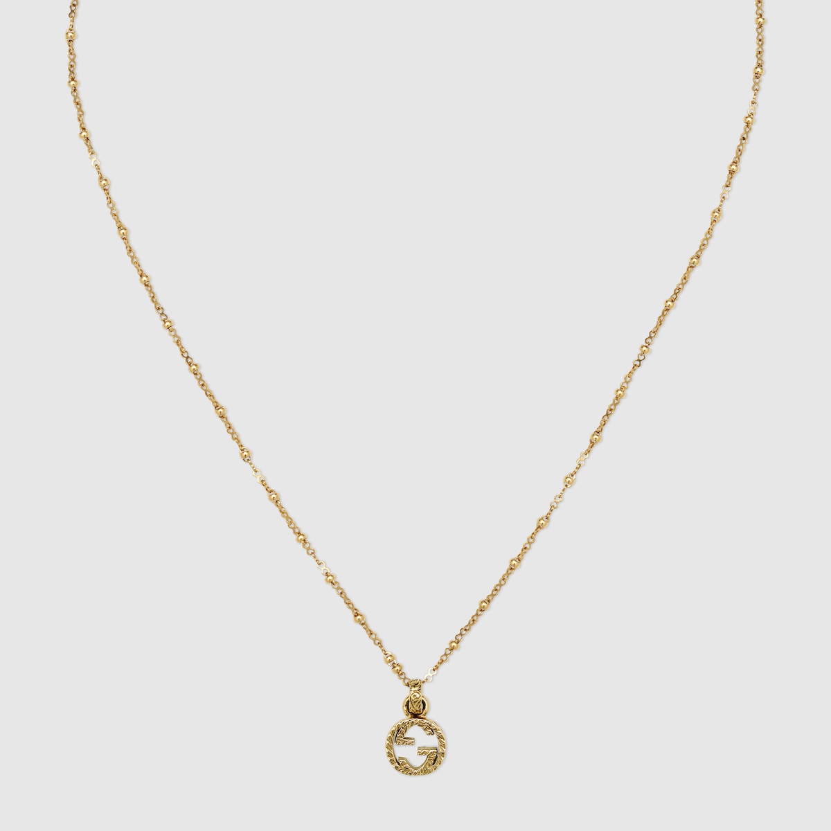 Gucci interlocking g necklace gold discount