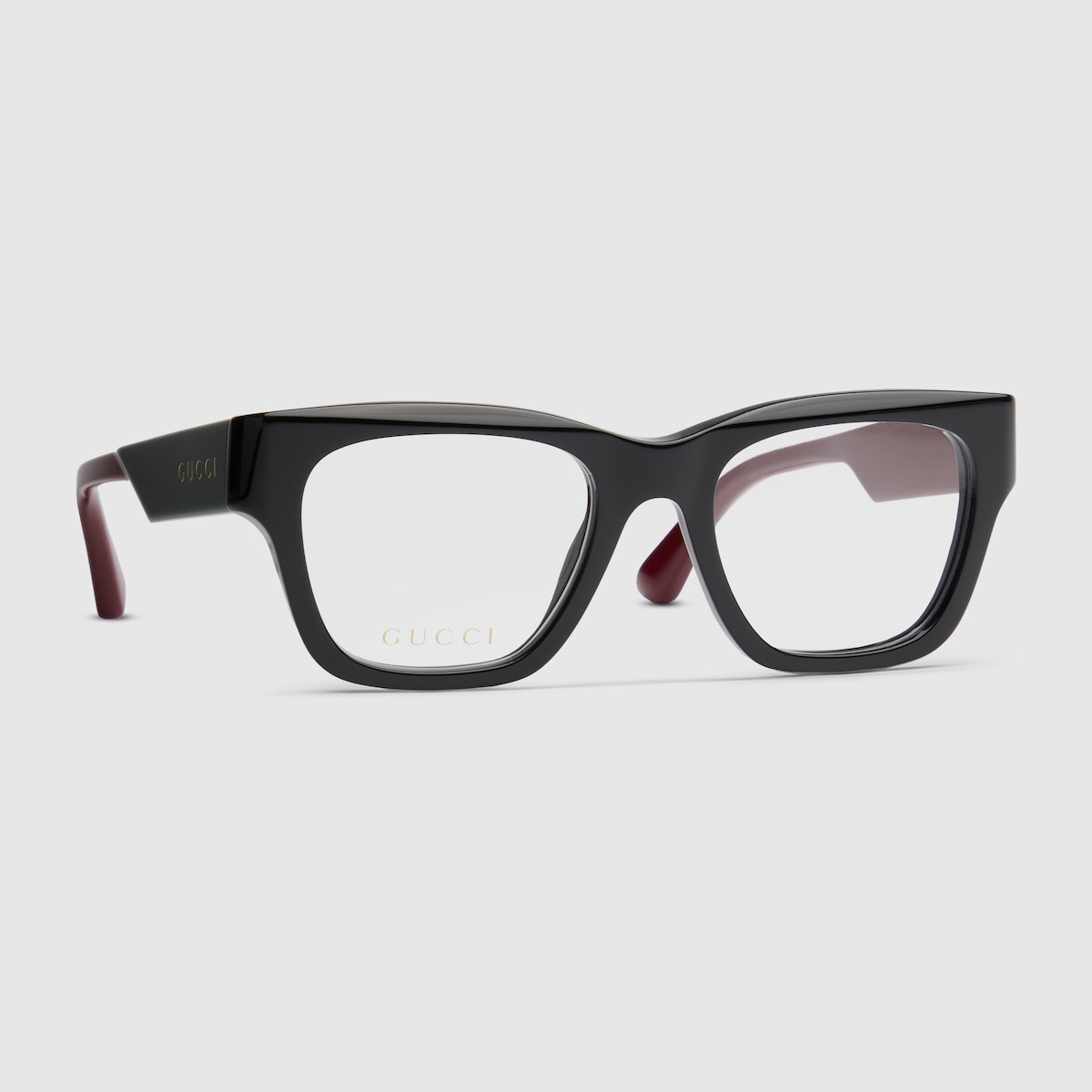 Eckiges Brillengestell in schwarz | GUCCI® DE