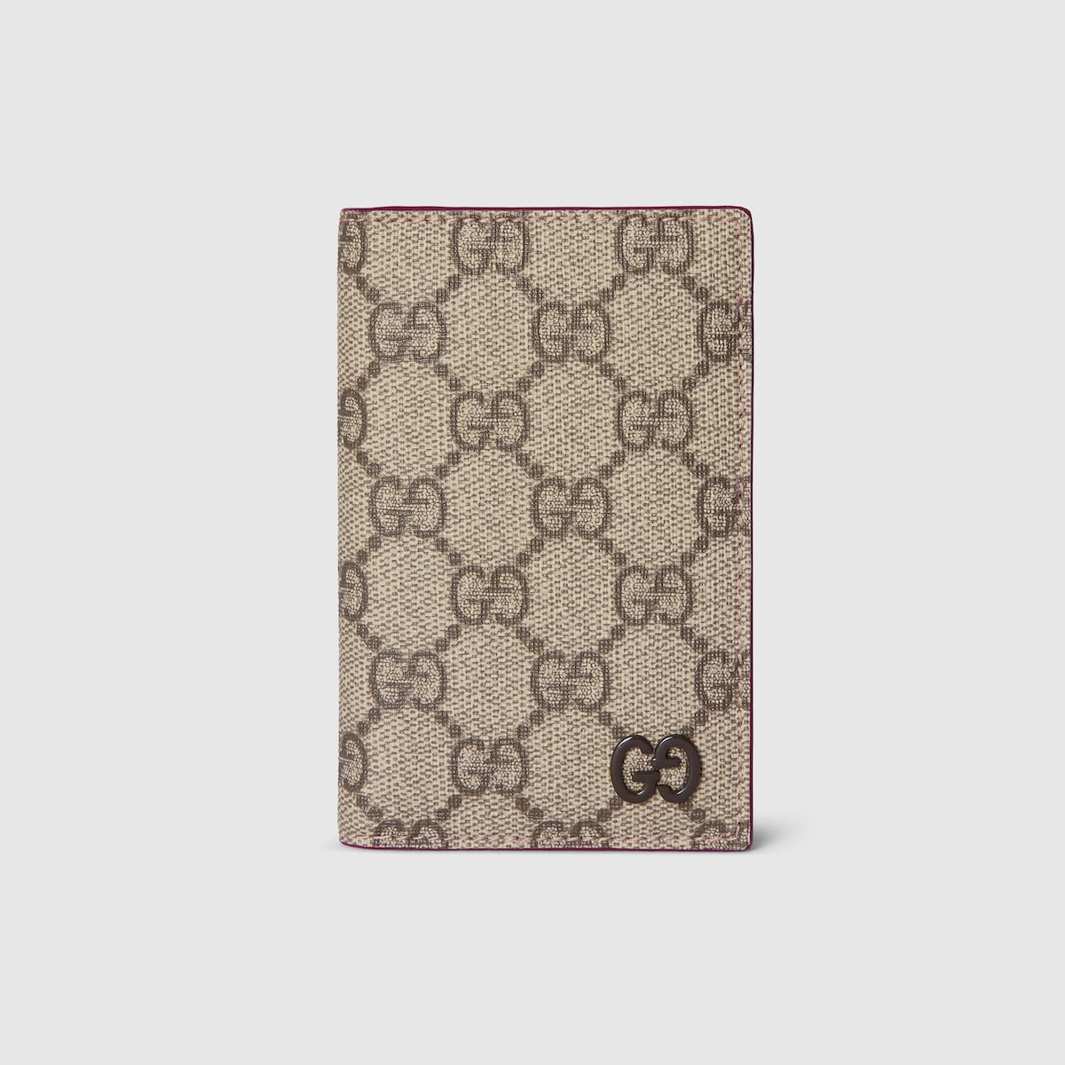 GG long card case with GG detail in beige and ebony Supreme 