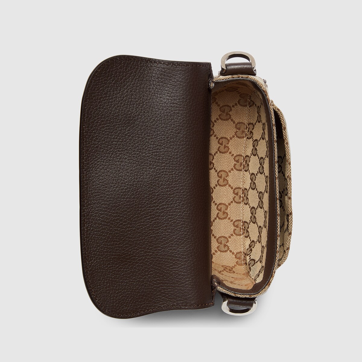 Bi-color GG super mini bag in beige and ebony Original GG canvas | GUCCI® US