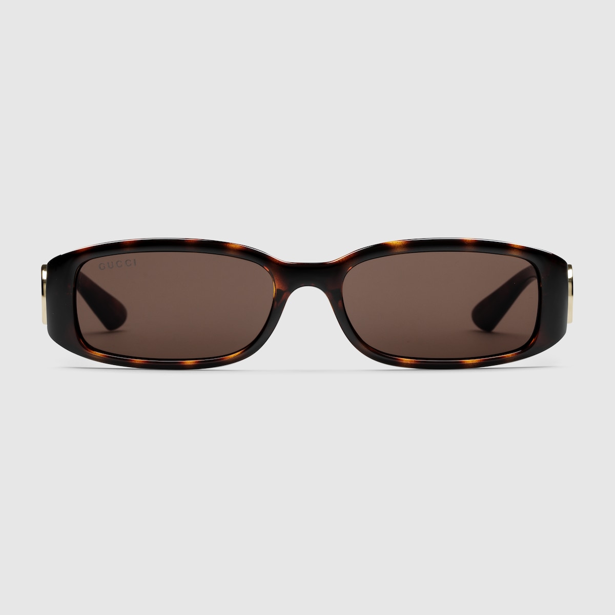 Rectangular frame sunglasses in dark tortoiseshell | GUCCI® US