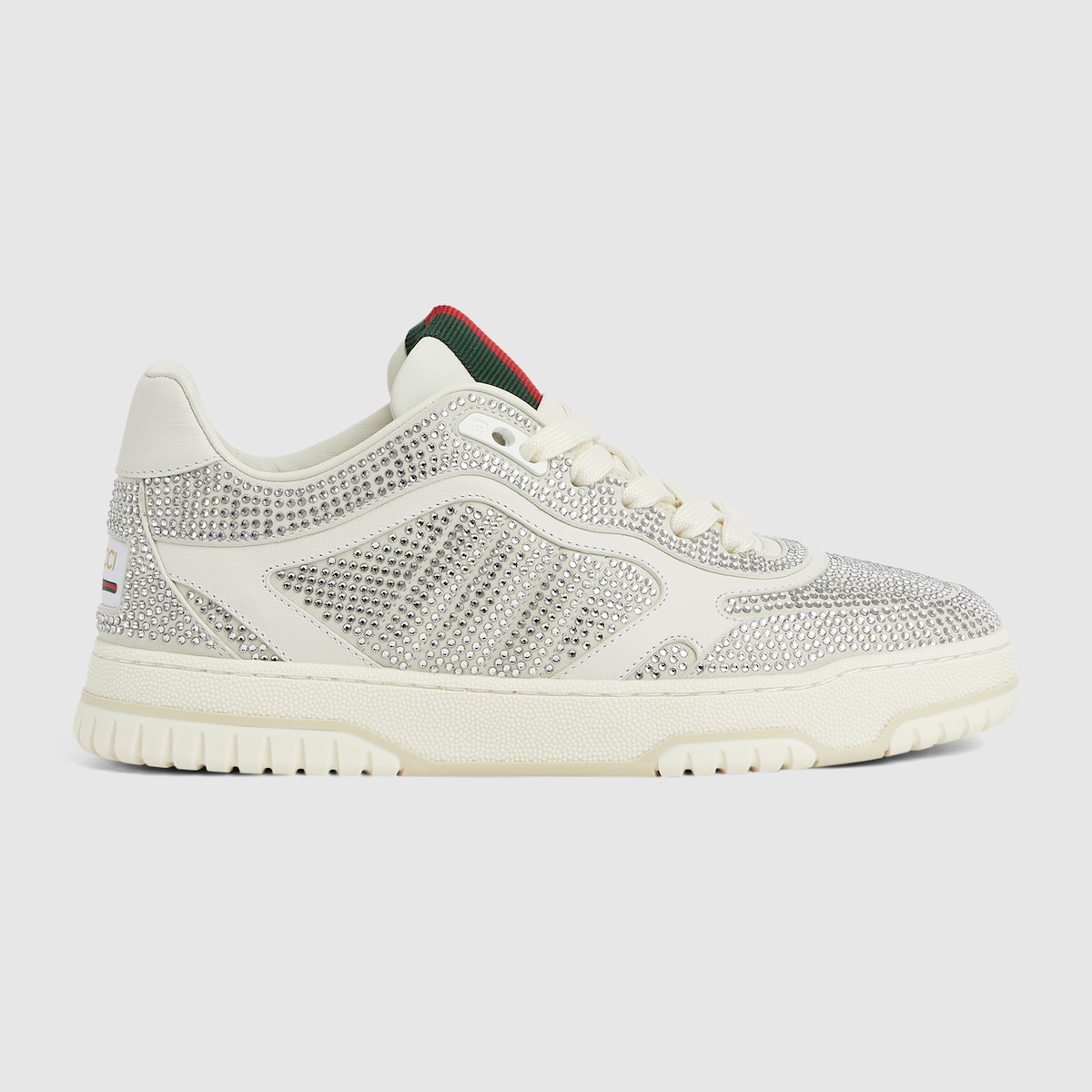 Women s Gucci Re Web sneaker in white leather GUCCI AE