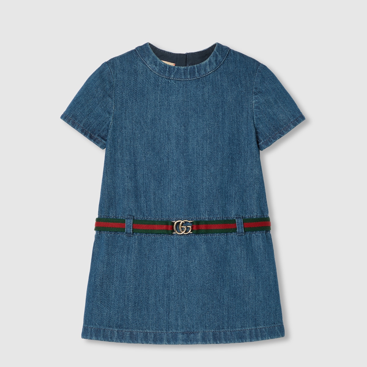 Children's cotton dress with Web in bright blue | GUCCI® US